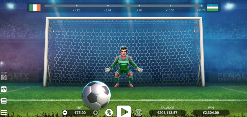 Penalty Shoot Out Online Casino Game.